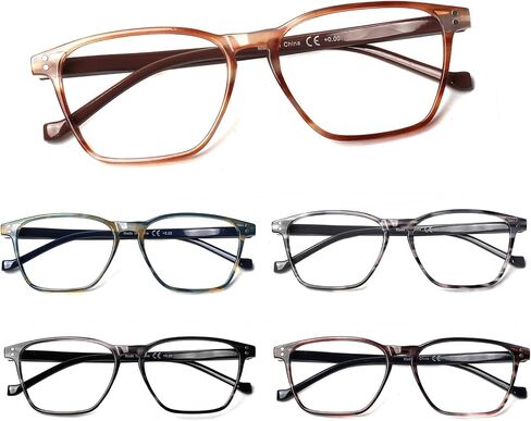 JOSCHOO Ladies Reading Glasses Blue Light Blocking Spring Hinge Fashion Pattern Print Eyeglasses for Women Men in Saudi Arabia