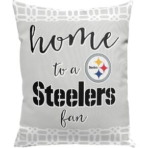 Northwest Official NFL Pittsburgh Steelers Sweet Home Fan Decorative Pillow, Team Colors, 15" x 12"