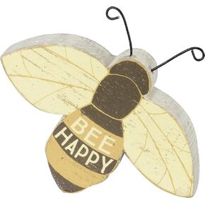 Primitives by Kathy Chunky Sitter-Bee Happy, 4.5x3 inches, Black, Yellow