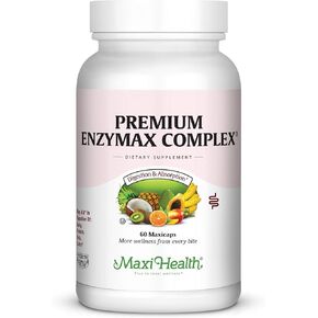 Maxi Health Premium Enzymax Complex Digestive Enzymes Aids Dairy & Fats, 120 Count (PEX1)