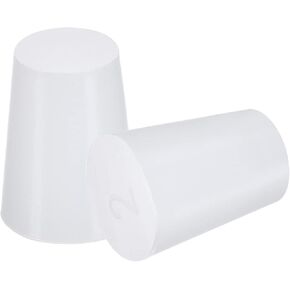 MECCANIXITY Silicone Rubber Tapered Plug 22mm to 29mm Solid White for Powder Coating, Painting, Anodizing, Plating, Sandblasting, Laboratory Use 5 Pieces