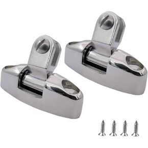 2PCS of Marine Grade Bimini Top Stainless Steel 316 Swivel Deck Hinge with Removable Pin and Rubber Pad Deck Mount