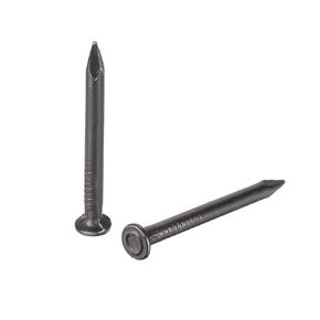 uxcell Hardware Nails Carbon Steel Point Tip Wall Cement Nail 30mm(1.2") 3mm Rod Dia Black 150pcs