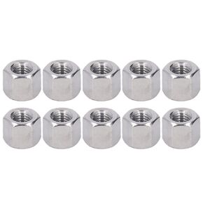 Pack of 10 M10 x 1.5-Pitch 15mm Length Metric Hex Coupling Nut 304 Stainless Steel Fully Threaded