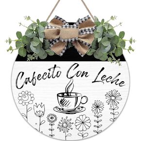 Because Someone We Love is in Heaven Wreaths Round Wood Hanging Sign with Ribbon Bow Wall Art Decor for Home Farmhouse Bar Cafe Pub Yard Front Door Decorations Gifts 12 x 12 Inch