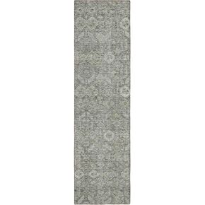 Chantille ACN174 Gray 2'3" x 7'6" Indoor Outdoor Hallway Runner Rug, Stain Resistant Washable Kitchen Area Carpet for Bathroom, Laundry and Bedroom
