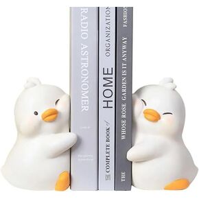 Cute Duck Resin Bookends,Resin Decorative Bookends Anti Slip Bookshelves Study Desk Decorative Bookends Book Ends Book Stand Holder in Kuwait