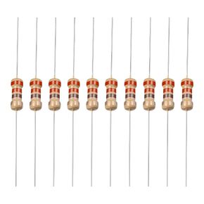 YOKIVE 500 PCS Carbon Film Resistors, 1/4W 220 Ohm 5% Tolerances Resistor, Good for DIY Electronic Projects (4 Color Band, 1.77x0.09-Inch)