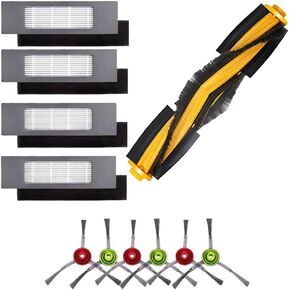 Vacuum Accessories Kit Replacement Compatible with Ecovacs Deebot T8,T8+, T8 AIVI, T8MAX, N8, N8+, N8 Pro, N8 Pro+, T9, T9+, 1 main brush, 4 filters, 6 side brushes