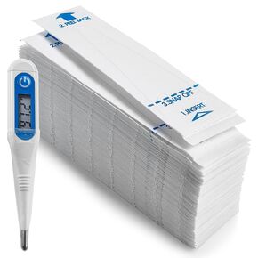 Thermometer Probe Covers - Pack of 200 | Universal and Disposable Probe Cover Box for Digital Thermometer for Accurate Sanitary Oral, Rectal and Underarm Digital and Glass Thermometers Reading