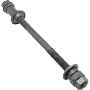 1PCS Bicycle axle 190mm / 7.48in Bicycle multi-speed rear hub axle Rear Hub Axle Bike axle 3/8 "Black 26tpi bike hub axle