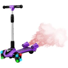 VOYAGER Streamer Adjustable Height Three Wheel Kick Scooter | Fun Outdoor Toys for Boys & Girls, Easy Steering, LED Light Wheels, Light Up Mist, Sound Effects in Kuwait