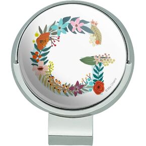 GRAPHICS & MORE Letter G Floral Monogram Initial Golf Hat Clip with Magnetic Ball Marker