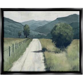 Stupell Industries Farmland Fields Green Blue Landscape Painting, Design by Ziwei Li