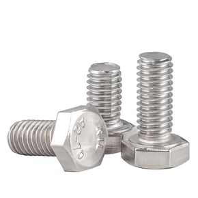 30PCS #8-32 x 1/2 Hex Head Screw Bolt, Fully Threaded, Stainless Steel 18-44, Plain Finish