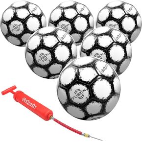 GoSports Fusion Soccer Ball with Premium Pump 6 Pack - Choose Your Size