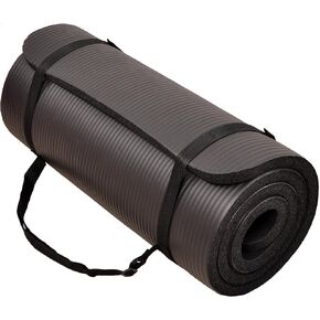 Signature Fitness Extra Thick High Density Anti-Tear Exercise Yoga Mat with Carrying Strap