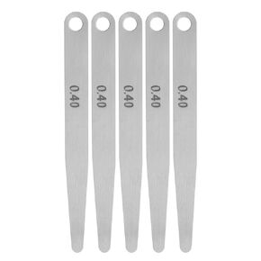 5pcs Feeler Gauge 0.4mm Thickness Gauge 65MN Steel Metric Gap Measuring Tool, Single Blade