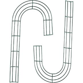 SOHAIL Candy Cane Shaped Wire Wreath Frame,Metal Floral Flower Wreath Frames Form J letter Making Rings for DIY Christmas New Year Party Home outdoor ornaments Decor (14 inch,2PCS)