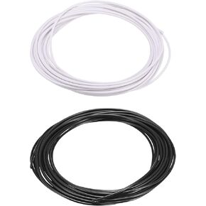 MECCANIXITY Filament Refills PLA Filaments 1.75mm, 5M/16.4ft for 3D Printing Pen, White and Black