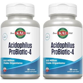 كال أسيدوفيلوس 500 مليون كائن حي بروبيوتيك - 4 كبسولات، 100 عدد | حزمة من 2 in Kuwait