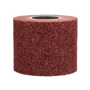 Non-Woven Wire Abrasive Drawing Polishing Burnishing Wheel,60 Grit 120 x 100 x 19 mm Flap Wire Brush Drum for Stainless Steel,Aluminum,Copper and More for Surface Conditioning Tool