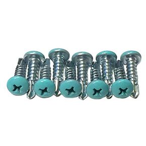 Brand Colored Self-Tapping Lacrosse Head Screws - 10 Pack in Light Blue Color