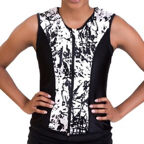 Workout Vest for Women with 4lbs Workout Weights, Comfortable Osteoporosis Vest with Removable, Flexible Weights, Strength Training Accessory, Black and White