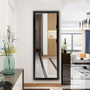 NeuType Full Length Mirror Full Length Body Mirror Standing Mirror 43"x16" Floor & Full Length Mirrors Black Mirror Hanging Mirror Long Mirror (No Stand)