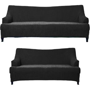 2 Pieces Sofa & loveseat Cover 4 Way Stretch to fit Slipcover/Furniture Protector with Anti-Slip Foams # YAFA (Light Purple)