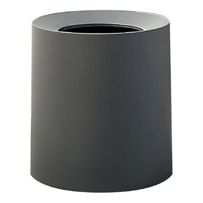Modern Round Waste Basket - 3.2Gal/12L Open Top Trash Bin - White Garbage Can with Removable Plastic Bin - Keeps Liner Bag Hidden - Bathroom Garbage Can or Trash Can for Kitchen - Minimalist Office