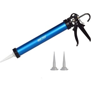 AWF PRO Sausage Caulk Gun - 20 oz Foil Pack / 10 oz Cartridge Convertible, 12:1 Thrust, Aluminum Sausage Caulking Gun, Ideal For Contractors and DIY, Replaceable Tips Included