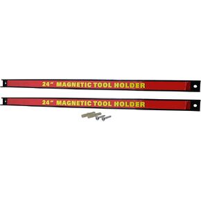 قضبان حامل الأدوات المغناطيسية RamPro 2 مقاس 24 بوصة، مجموعة رفوف تنظيم أدوات تخزين مغناطيسية معدنية قوية للغاية | للمفكات والكماشة والمفاتيح والسكاكين والمقص والمزيد (يتضمن براغي التثبيت) in Kuwait