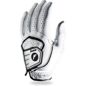 Franklin Sports Golf Glove - Pro Golf Gloves - Premium Leather Golfing Glove - Maximum Grip - White - Black in Kuwait