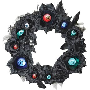 WREATH 15IN LU EYEBALL BLACK