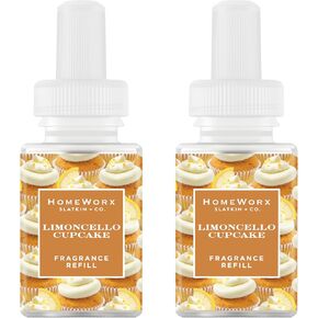 Pura and Homeworx - إعادة تعبئة موزع عطور المنزل الذكي - رائحة منزلية - ما يصل إلى 120 ساعة من العطر لكل قارورة - عطر ناشر نظيف وآمن - عبوتين - ليمونسيلو كب كيك in Kuwait