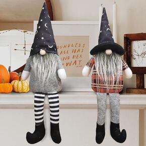 Ogrmar 2 Pack 22.4 Inch Halloween Gnomes Plush Mr and Mrs Scandinavian Swedish Tomte Doll Handmade Elf Gnome Faceless Doll for Halloween Indoor Home Kitchen Table Ornaments
