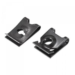 uxcell Spring Steel Speed Fastener Extruded U Nut Black for M4 / ST4.2 and M5 / ST4.8 Screw Bolt 45pcs