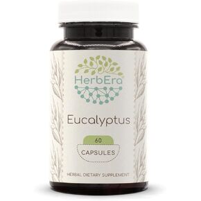 Eucalyptus 60 Capsules, 400 mg, Eucalyptus (Eucalyptus Globulus) Dried Leaf (60 Capsules)