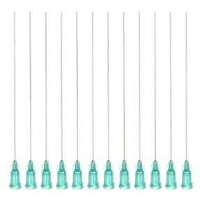 uxcell 20 Pcs 21G Plastic Dispensing Needles with Luer Lock, 4" Steel Needle Tube PP Heat-Resistant Plastic Blunt Tip for Liquid Glue Gun, Green