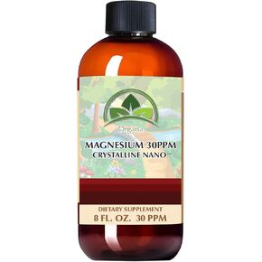 Organa Pure Crystalline Liquid Magnesium Supplement - 30 PPM - High Absorption Magnesium (8 oz.)