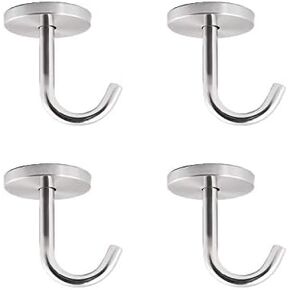 Stainless Steel Screws Mount Ceiling Hooks, Coat Hanger (2 INCH, 4 Pack)