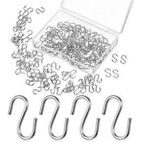 150 Pcs Mini S Hooks for Hanging, 1/2 Inch Small S Hooks for Crafts Metal S Shaped Hangers Ornament for Jewelry S-Shaped Wire Connectors for DIY Chain Hardware