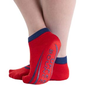Upper Bounce Non-Skid Trampoline Ankle Socks – Anti-Slip Trampoline Jumping Socks – For Kids Aged 7 to 10 Years – Trampoline Accessories for Kids – Red