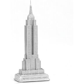 ZIZO USA Empire State Building Statue from New York City Silver 9" NYC Statues Collection