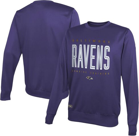 سترة NFL للشباب 8-20 Top Pick Team Color Performance ذات الشعار الأساسي Crewneck in Saudi Arabia