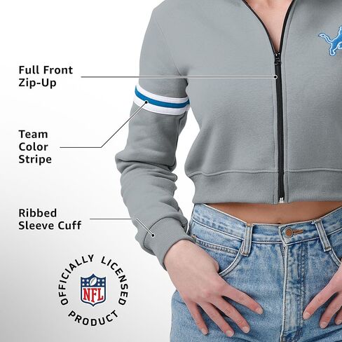 FOCO Women's Standard Cropped Full Zip Hoodie in Saudi Arabia
