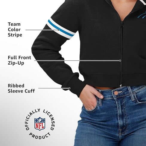 FOCO Women's Standard Cropped Full Zip Hoodie in Saudi Arabia