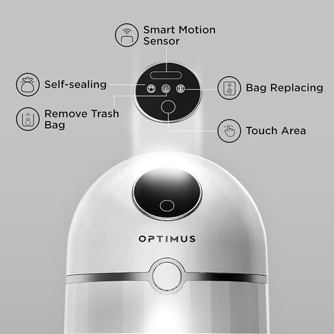 Automatic Trash Can Self Sealing and Self-Changing Smart Trash Can Motion Sensor Touchless Garbage can Kitchen Bathroom Office 6 Refill Bag Rings (Neos (6-Refill Bag)) in Saudi Arabia