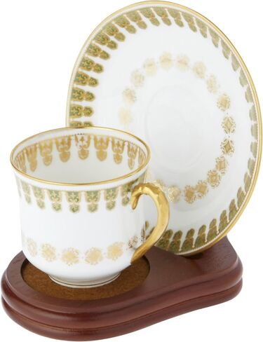 Bard's Demi-Tasse Walnut MDF Cup and Saucer Stand, 3.5" H x 3.5" W x 4.5" D in Saudi Arabia